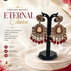 Ruby Royale Chandbali Earrings