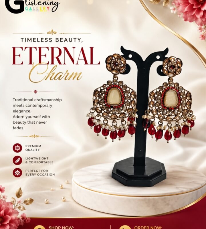 Ruby Royale Chandbali Earrings