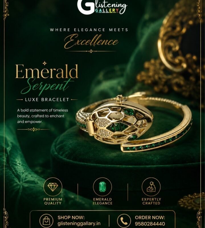 Emerald Serpentine Bangle Watch