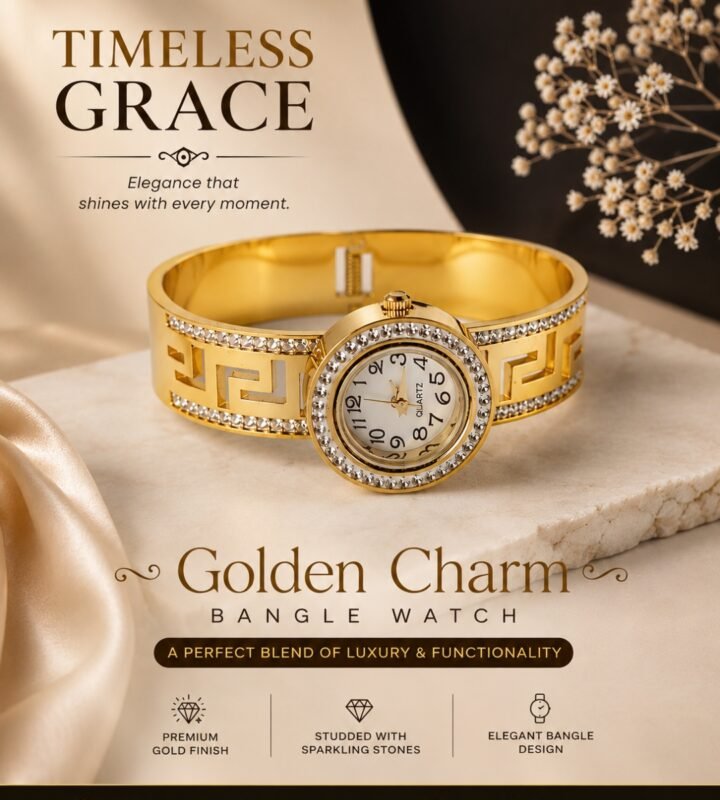 Golden Royale Bangle Watch