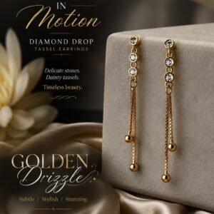 Golden Cascade Tassel Earrings