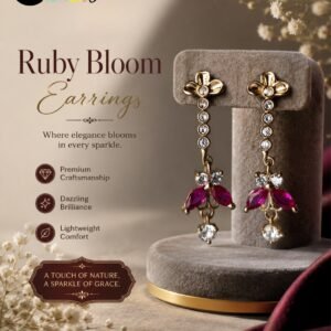 Crimson Blossom Earrings
