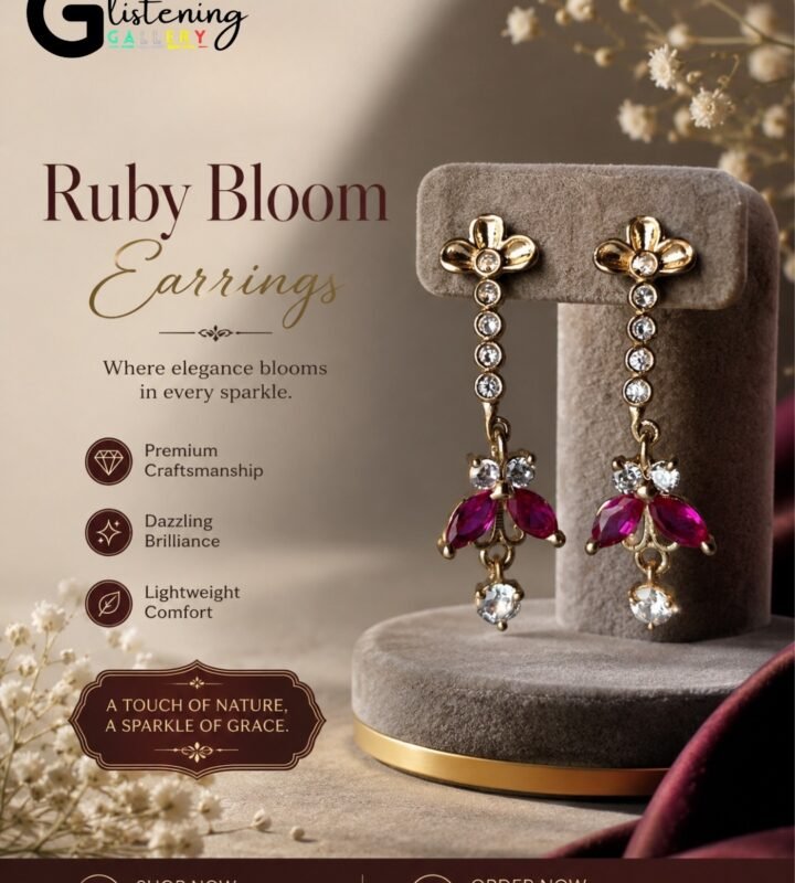 Crimson Blossom Earrings