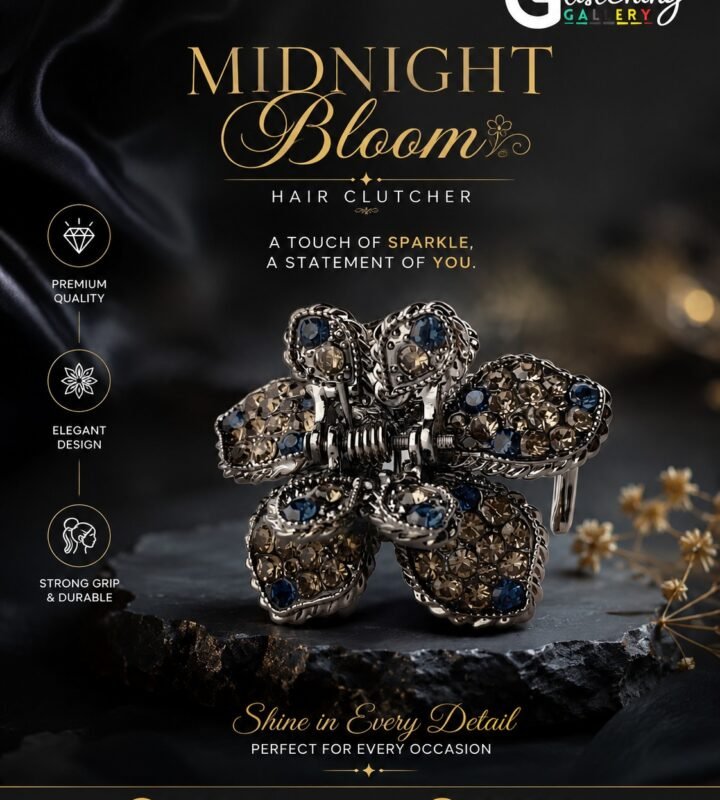 Midnight Blossom Hair Clutcher